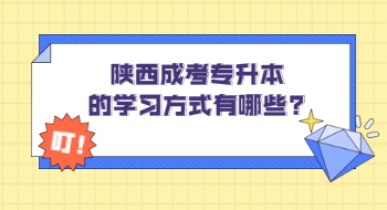 陕西成考专升本的学习方式有哪些?