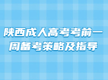 陕西成人高考考前一周备考策略及指导