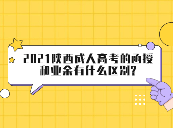 2021陕西成人高考的函授和业余有什么区别?