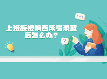 上班族被陕西成考录取后怎么办?