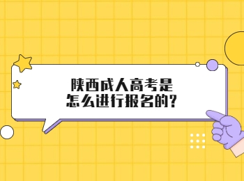 陕西成人高考是怎么进行报名的?