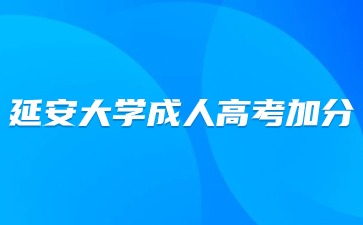 2024年延安大学成人高考考试有加分吗？