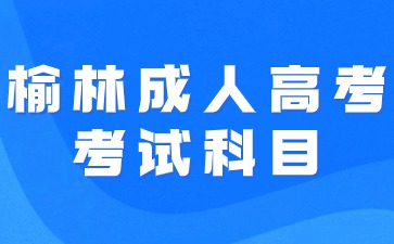 2024年榆林成人高考有哪些考试科目？