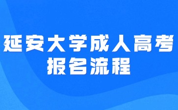 2024年延安大学成人高考报名流程说明